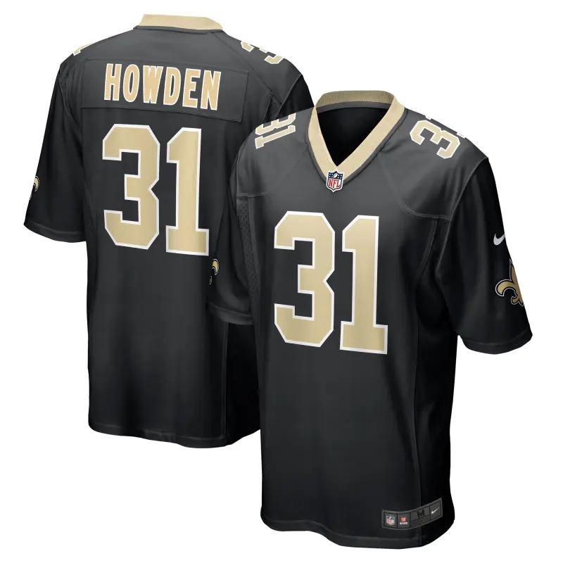 Men's New Orleans Saints Jordan Howden Black Team Game Jersey