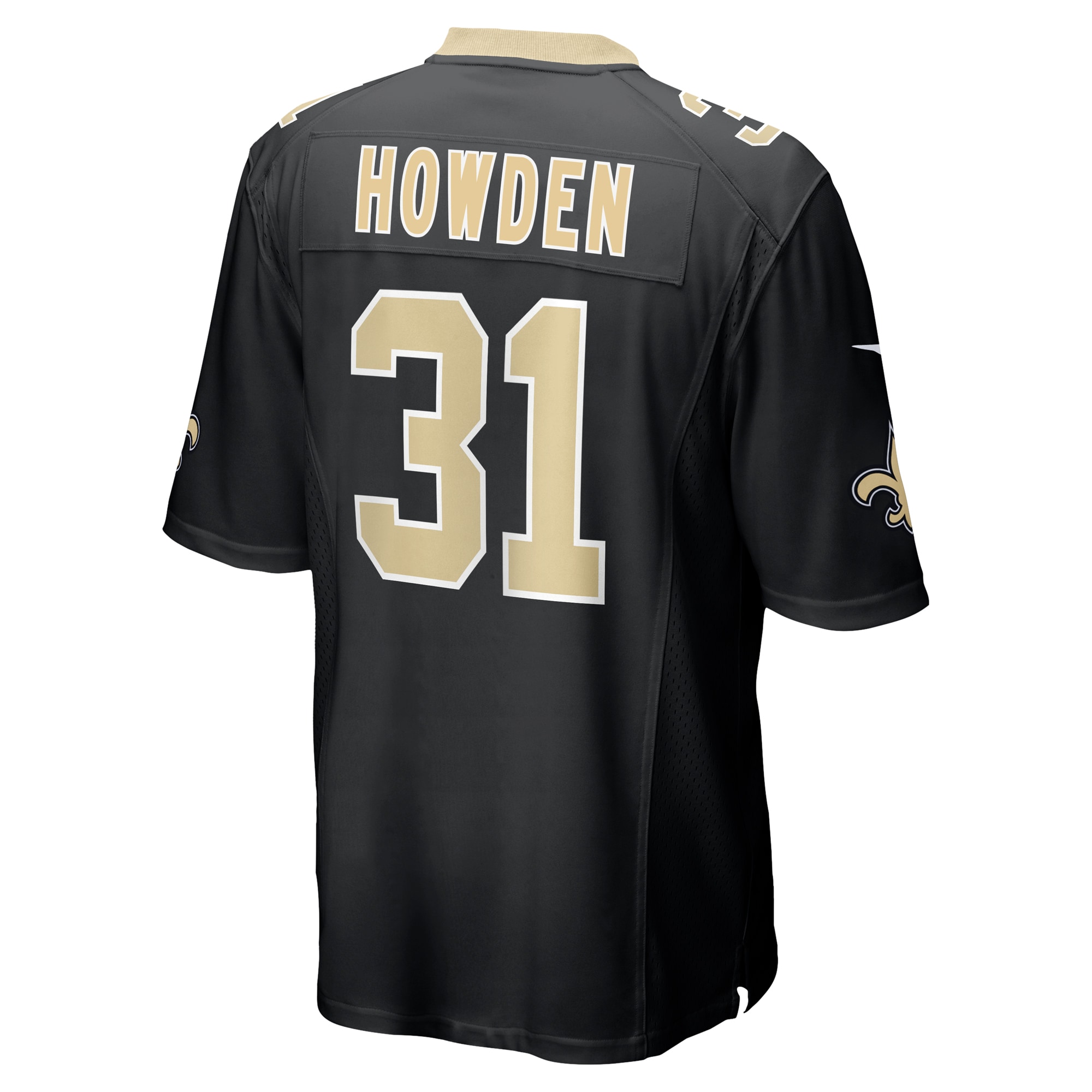 Men's New Orleans Saints Jordan Howden Black Team Game Jersey
