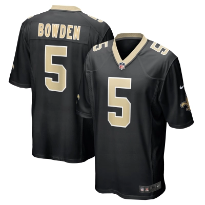 Men's New Orleans Saints Lynn Bowden Jr. Black Team Game Jersey 01