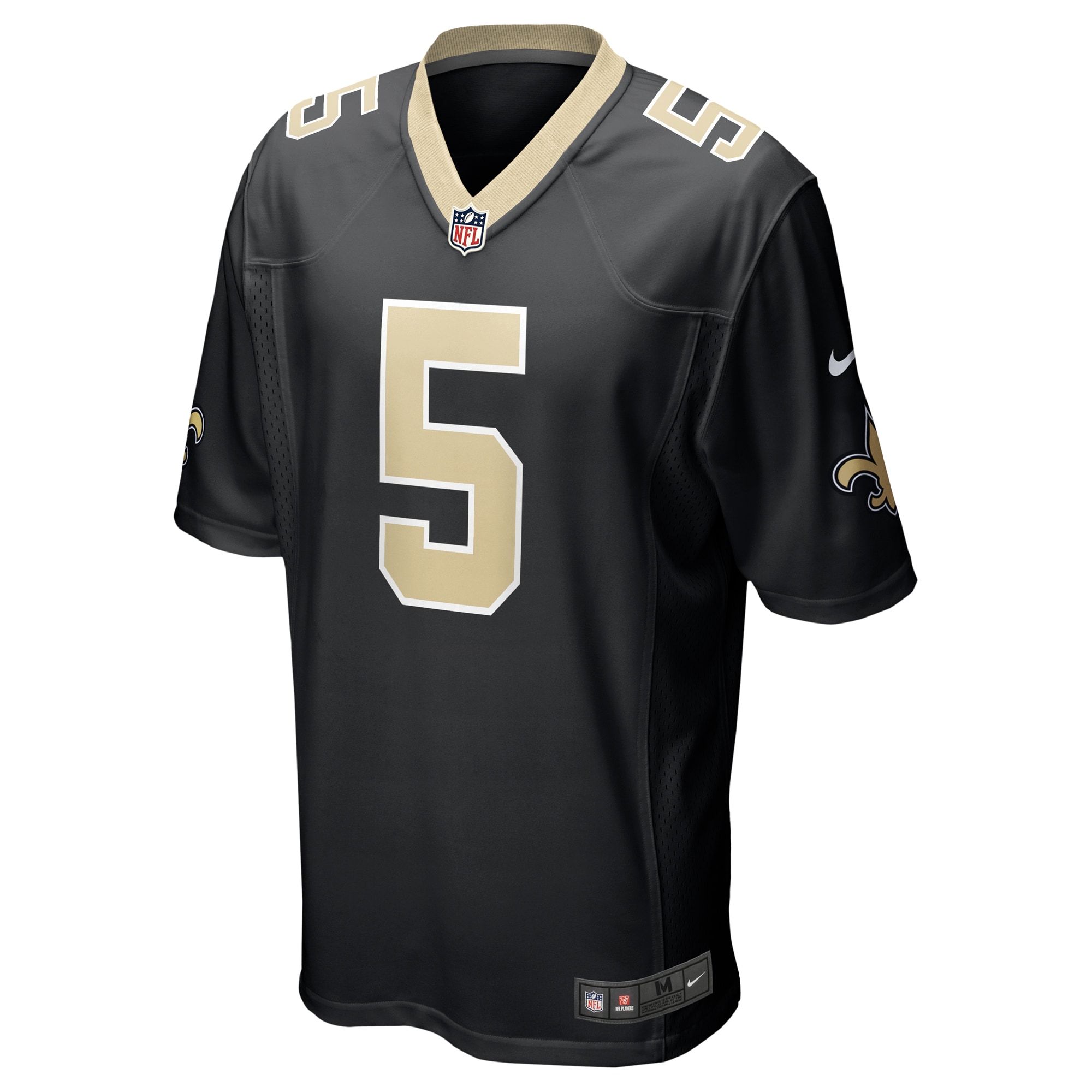 Men's New Orleans Saints Lynn Bowden Jr. Black Team Game Jersey