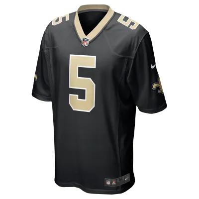 Men's New Orleans Saints Lynn Bowden Jr. Black Team Game Jersey 02