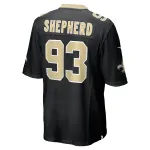 Men's New Orleans Saints Nathan Shepherd Black Game Jersey