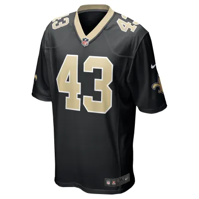 Men's New Orleans Saints Ryan Connelly Black Team Game Jersey 02