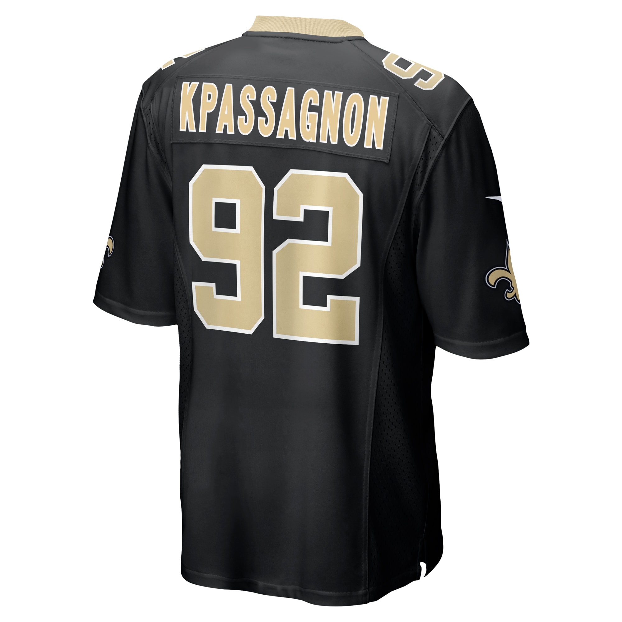 Men's New Orleans Saints Tanoh Kpassagnon Black Game Player Jersey