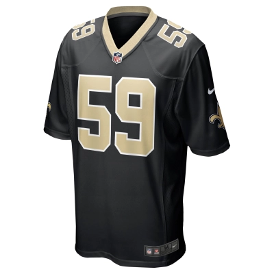 Men's New Orleans Saints Trai Turner Black Team Game Jersey 02