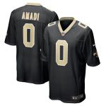 Men's New Orleans Saints Ugo Amadi Black Team Game Jersey