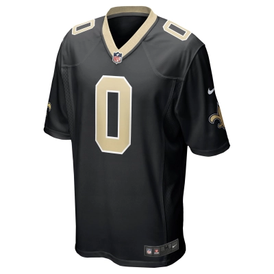Men's New Orleans Saints Ugo Amadi Black Team Game Jersey 02