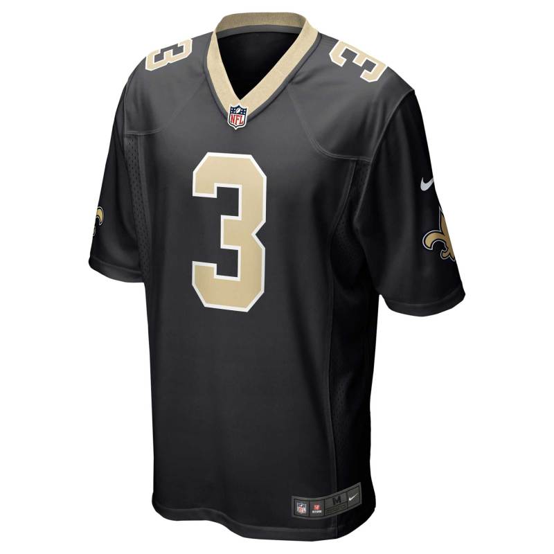 Men's New Orleans Saints Wil Lutz Black Game Jersey