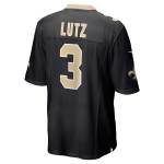Men's New Orleans Saints Wil Lutz Black Game Jersey