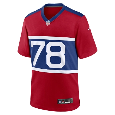 Men's New York Giants Andrew Thomas Century Red Alternate Player Game Jersey 02
