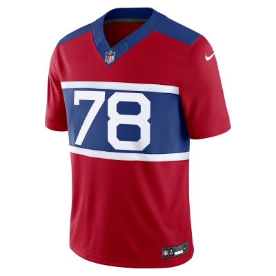 Men's New York Giants Andrew Thomas Century Red Alternate Vapor F.U.S.E. Limited Jersey 02