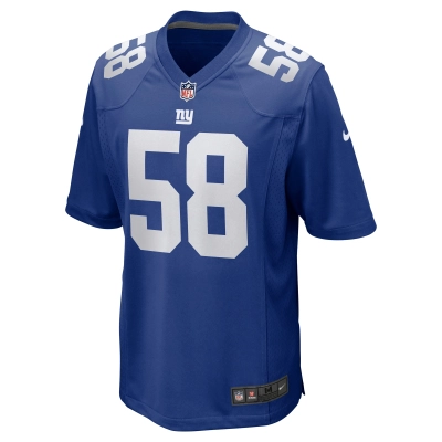 Men's New York Giants Bobby Okereke Royal Game Player Jersey 02