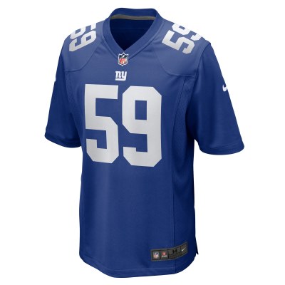 Men's New York Giants Casey Kreiter Royal Team Game Jersey 02