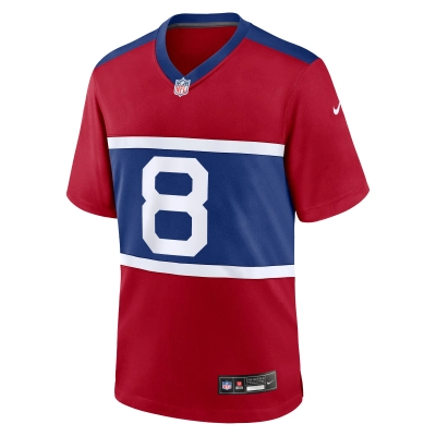 Men's New York Giants Daniel Jones Century Red Alternate Player Game Jersey 02