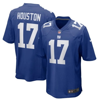 Men's New York Giants Dennis Houston  Royal Team Game Jersey 01
