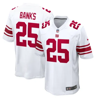 Men's New York Giants Deonte Banks  White Game Jersey 01