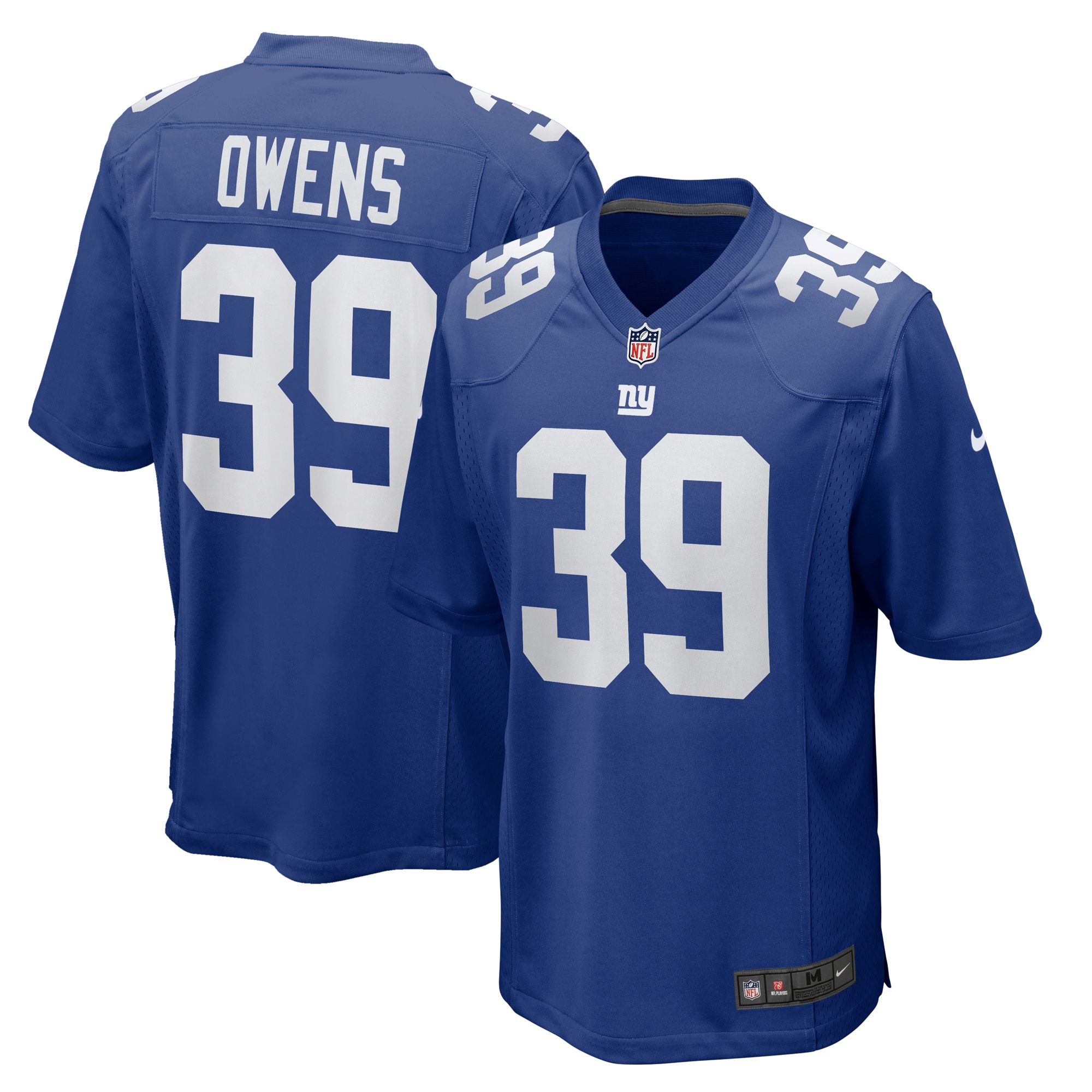 Men's New York Giants Gervarrius Owens  Royal Team Game Jersey