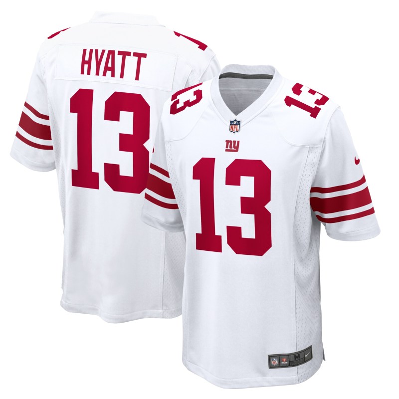 Men's New York Giants Jalin Hyatt  White Game Jersey