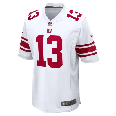 Men's New York Giants Jalin Hyatt  White Game Jersey 02