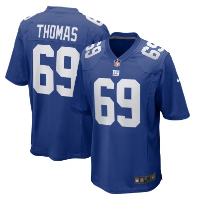 Men's New York Giants Jaylon Thomas  Royal Team Game Jersey 01
