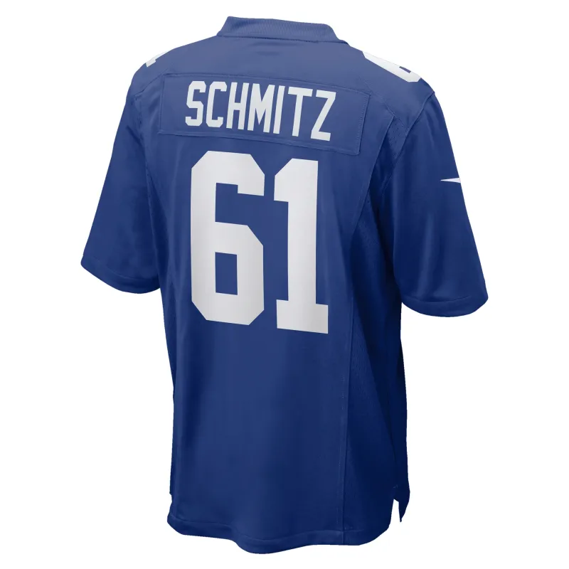 Men's New York Giants John Michael Schmitz  Royal Team Game Jersey