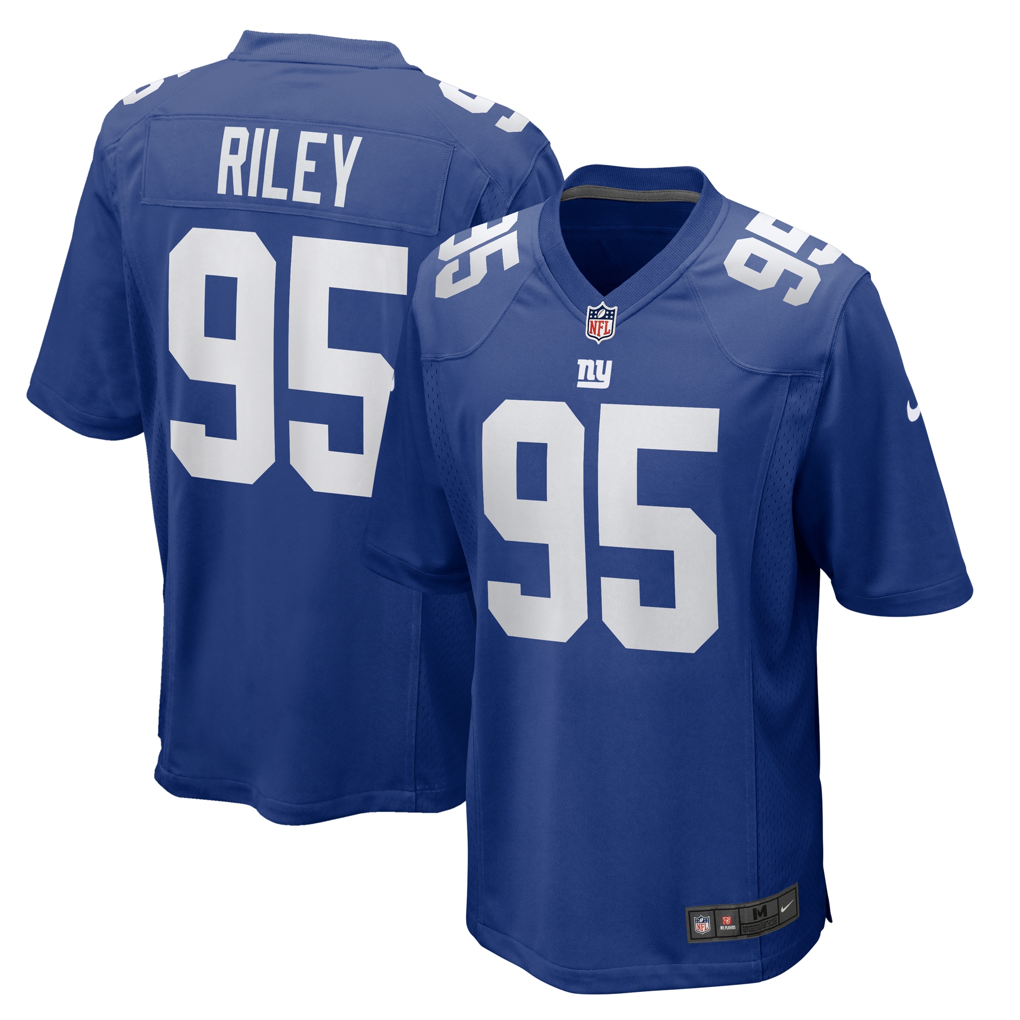 Men's New York Giants Jordon Riley  Royal Team Game Jersey
