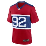 Men's New York Giants Michael Strahan Century Red Alternate Retired Player Game Jersey