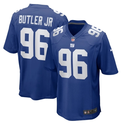 Men's New York Giants Vernon Butler Jr. Royal Team Game Jersey 01