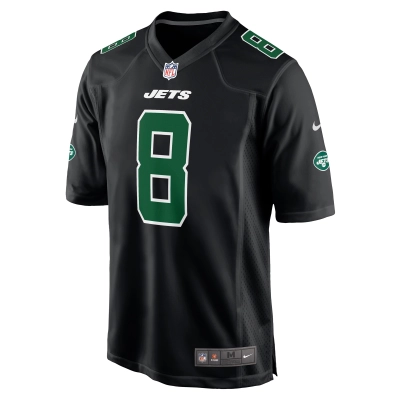Men's New York Jets Aaron Rodgers Black Fashion Game Jersey 02