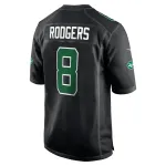 Men's New York Jets Aaron Rodgers Black Fashion Game Jersey
