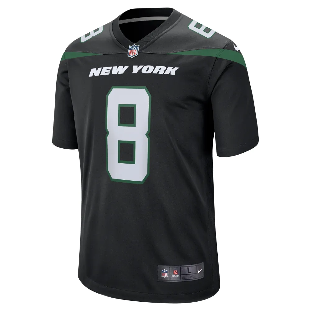 Men's New York Jets Aaron Rodgers Black Game Jersey