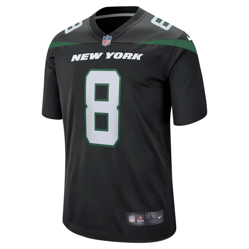 Men's New York Jets Aaron Rodgers Black Game Jersey