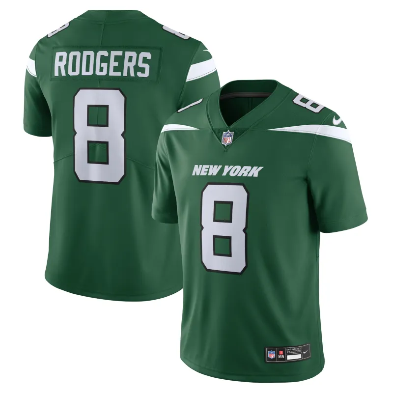 Men's New York Jets Aaron Rodgers Gotham Green Vapor Untouchable Limited Jersey