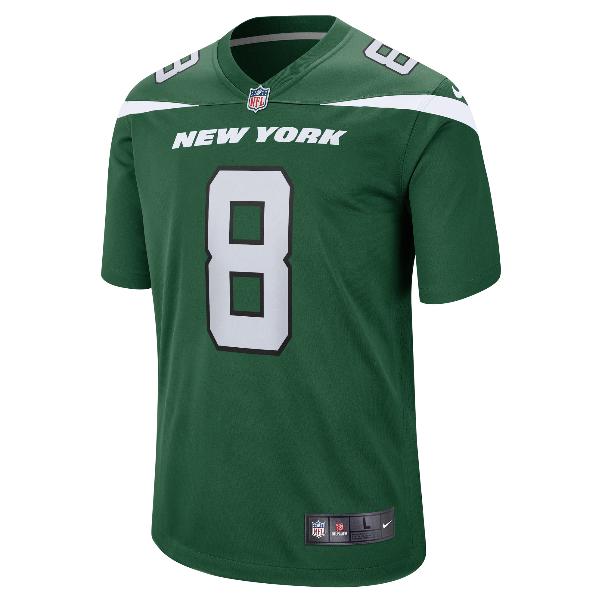 Men's New York Jets Aaron Rodgers Gotham Green Game Jersey