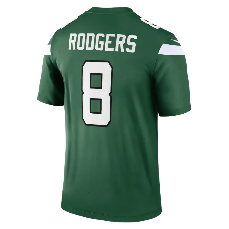 Men's New York Jets Aaron Rodgers Gotham Green Legend Player Jersey