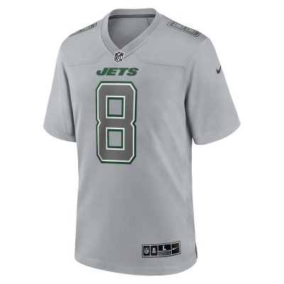 Men's New York Jets Aaron Rodgers Heather Gray Atmosphere Fashion Game Jersey 02
