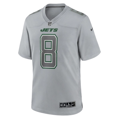 Men's New York Jets Aaron Rodgers Heather Gray Atmosphere Fashion Game Jersey 02