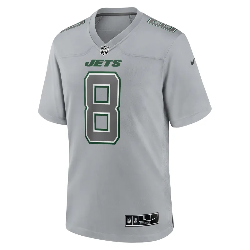 Men's New York Jets Aaron Rodgers Heather Gray Atmosphere Fashion Game Jersey