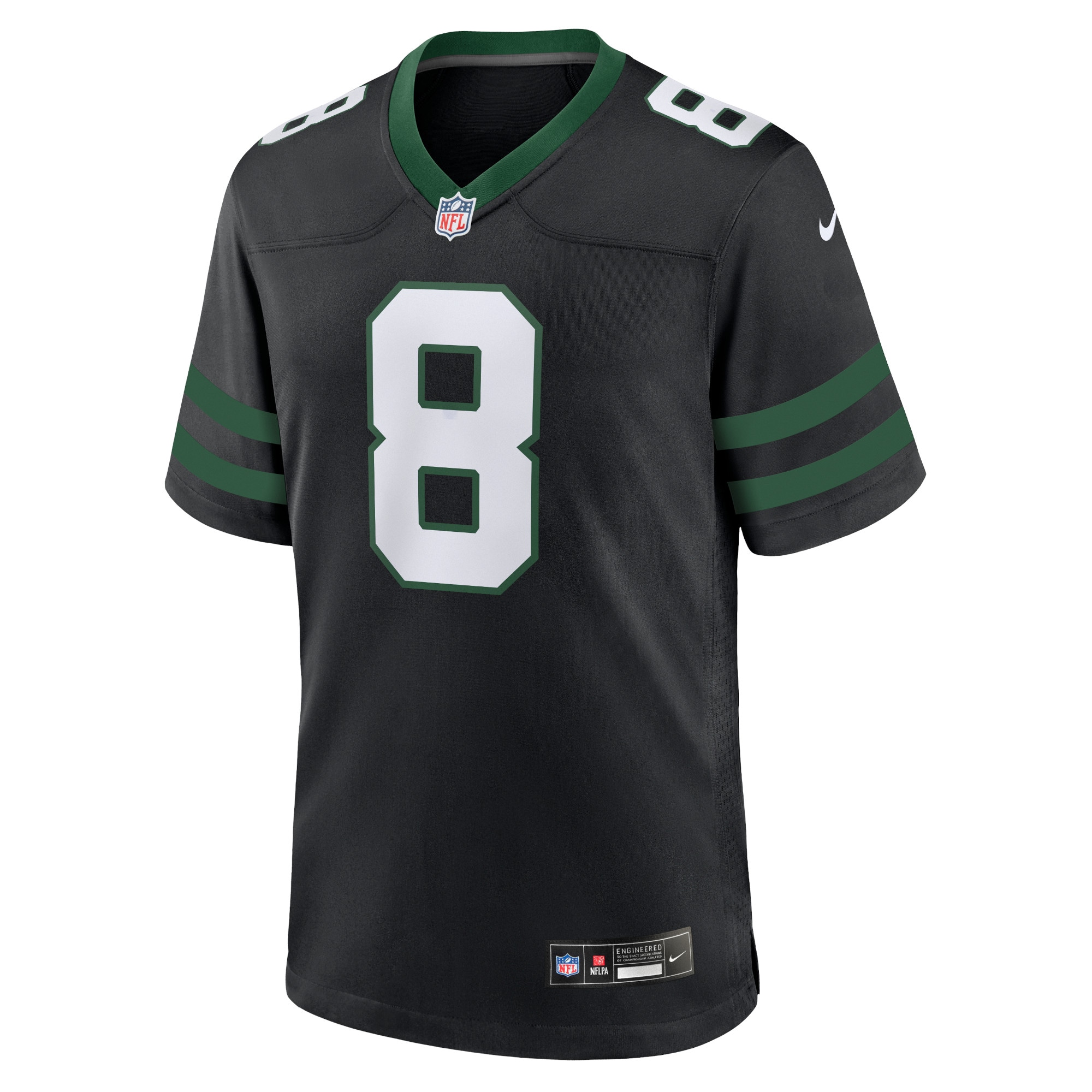 Men's New York Jets Aaron Rodgers Legacy Black Alternate Game Jersey