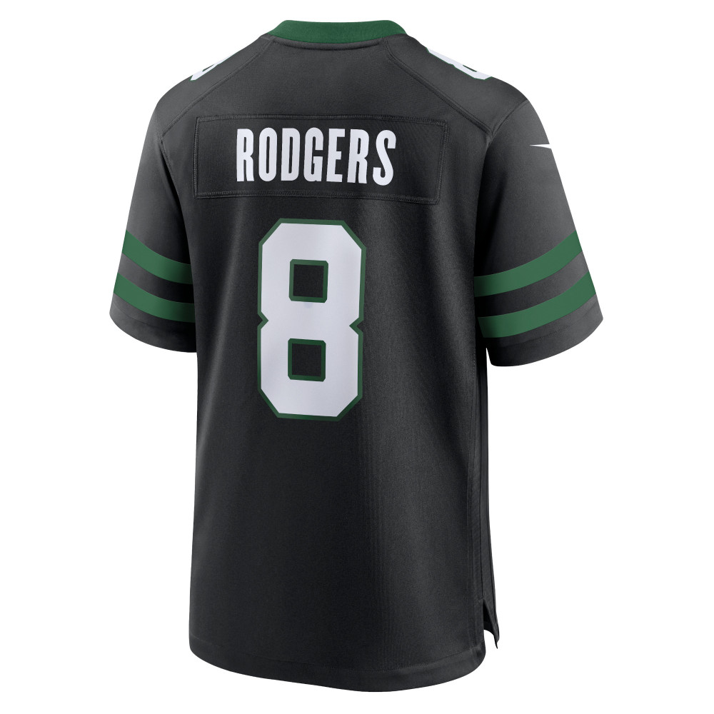Men's New York Jets Aaron Rodgers Legacy Black Alternate Game Jersey