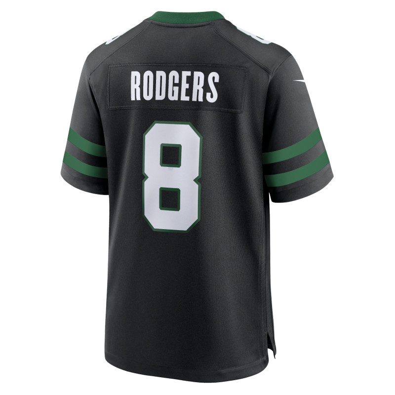 Men's New York Jets Aaron Rodgers Legacy Black Alternate Game Jersey