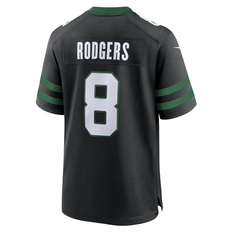 Men's New York Jets Aaron Rodgers Legacy Black Alternate Game Jersey
