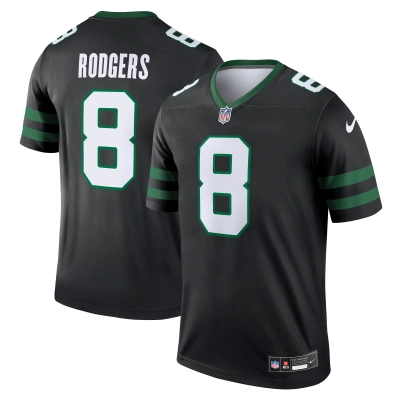 Men's New York Jets Aaron Rodgers Legacy Black Alternate Legend Jersey 01