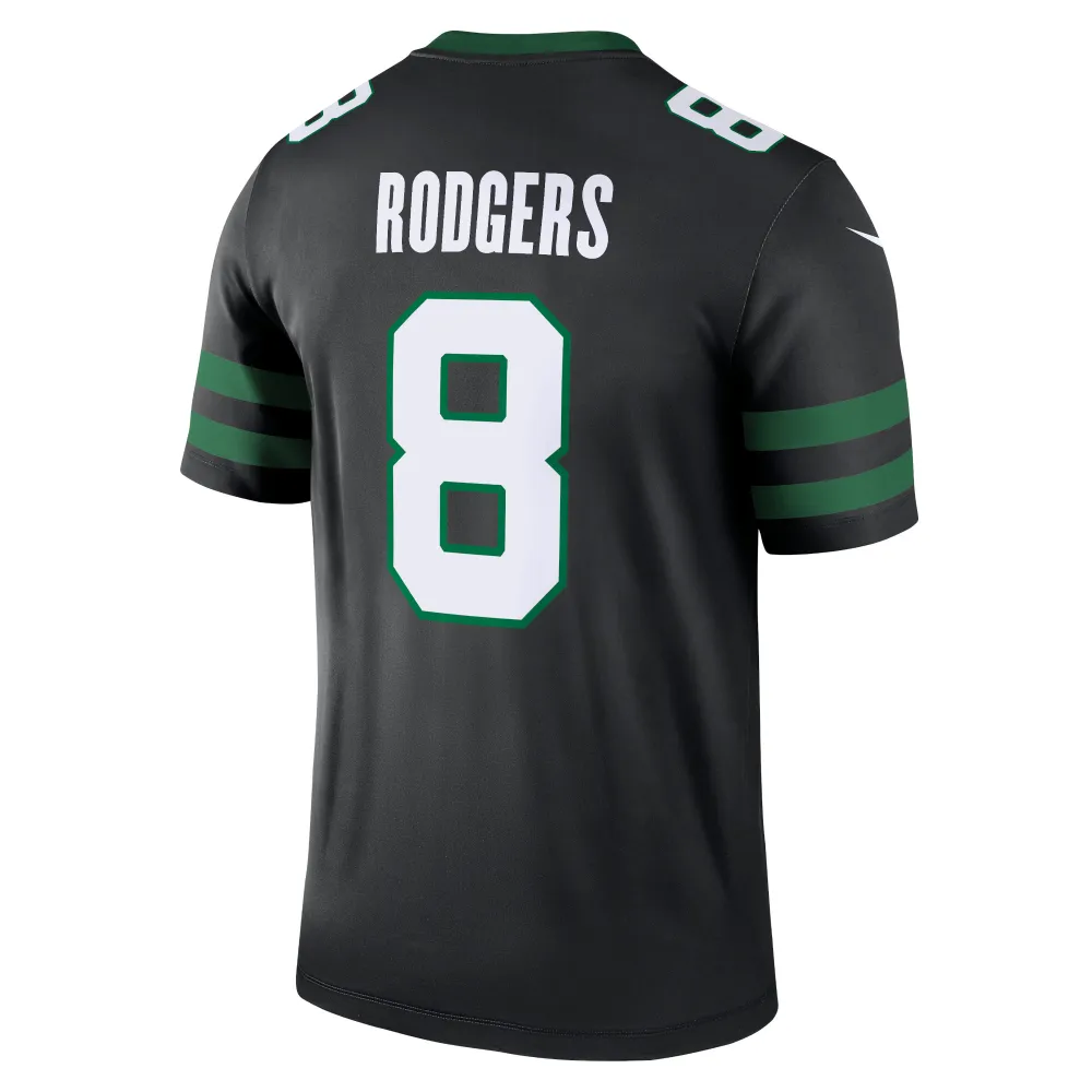 Men's New York Jets Aaron Rodgers Legacy Black Alternate Legend Jersey