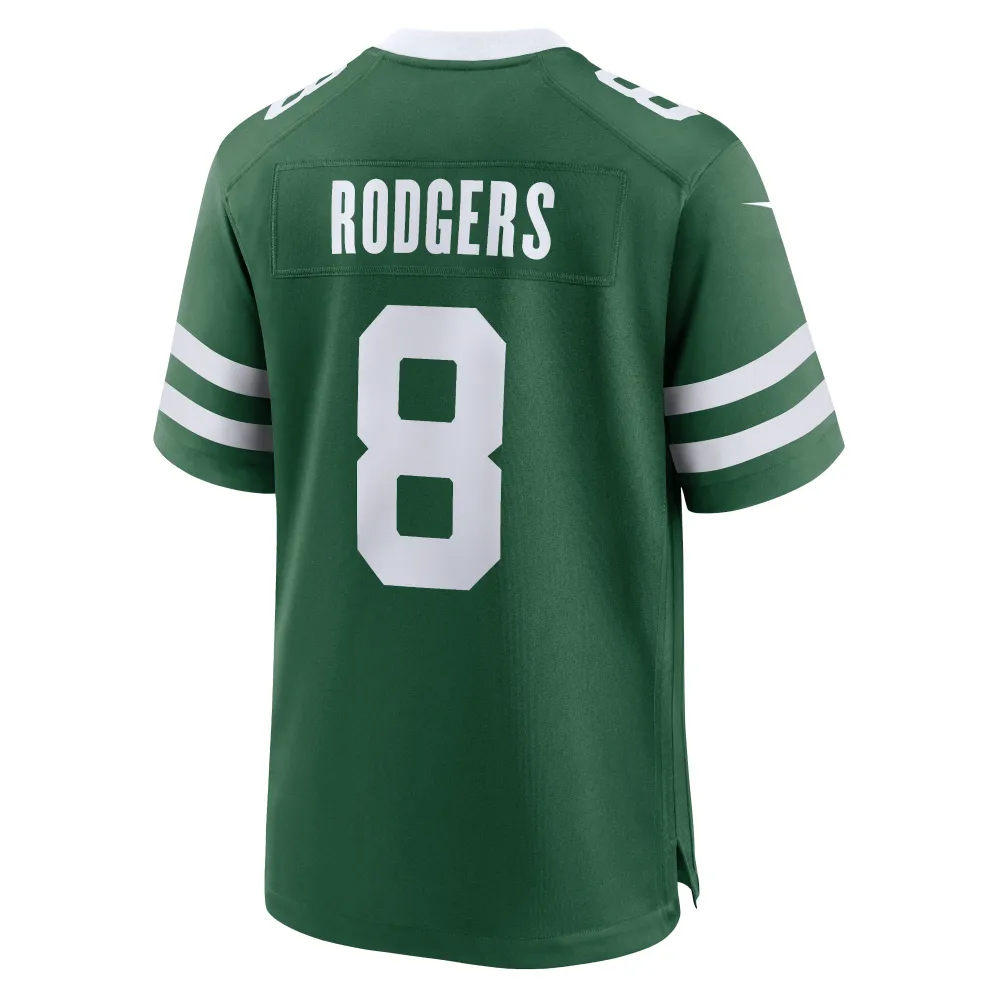 Men's New York Jets Aaron Rodgers Legacy Green Game Jersey
