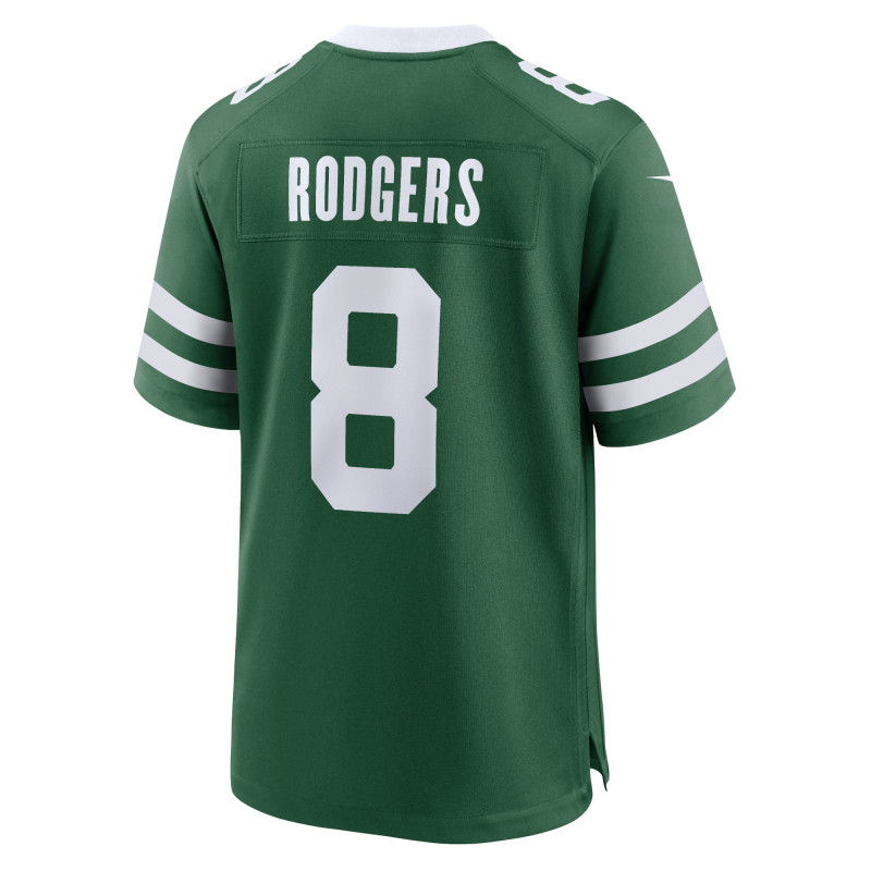 Men's New York Jets Aaron Rodgers Legacy Green Game Jersey