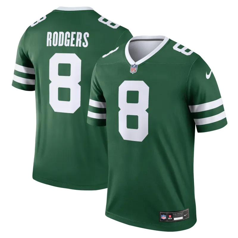 Men's New York Jets Aaron Rodgers Legacy Green Legend Jersey