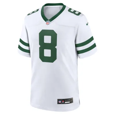 Men's New York Jets Aaron Rodgers Legacy White Player Game Jersey 02