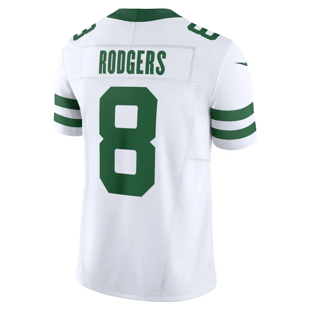 Men's New York Jets Aaron Rodgers Legacy White Vapor F.U.S.E. Limited Jersey