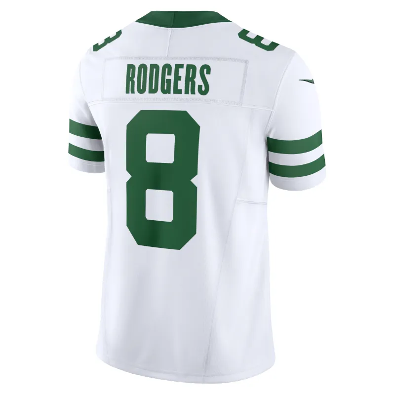 Men's New York Jets Aaron Rodgers Legacy White Vapor F.U.S.E. Limited Jersey